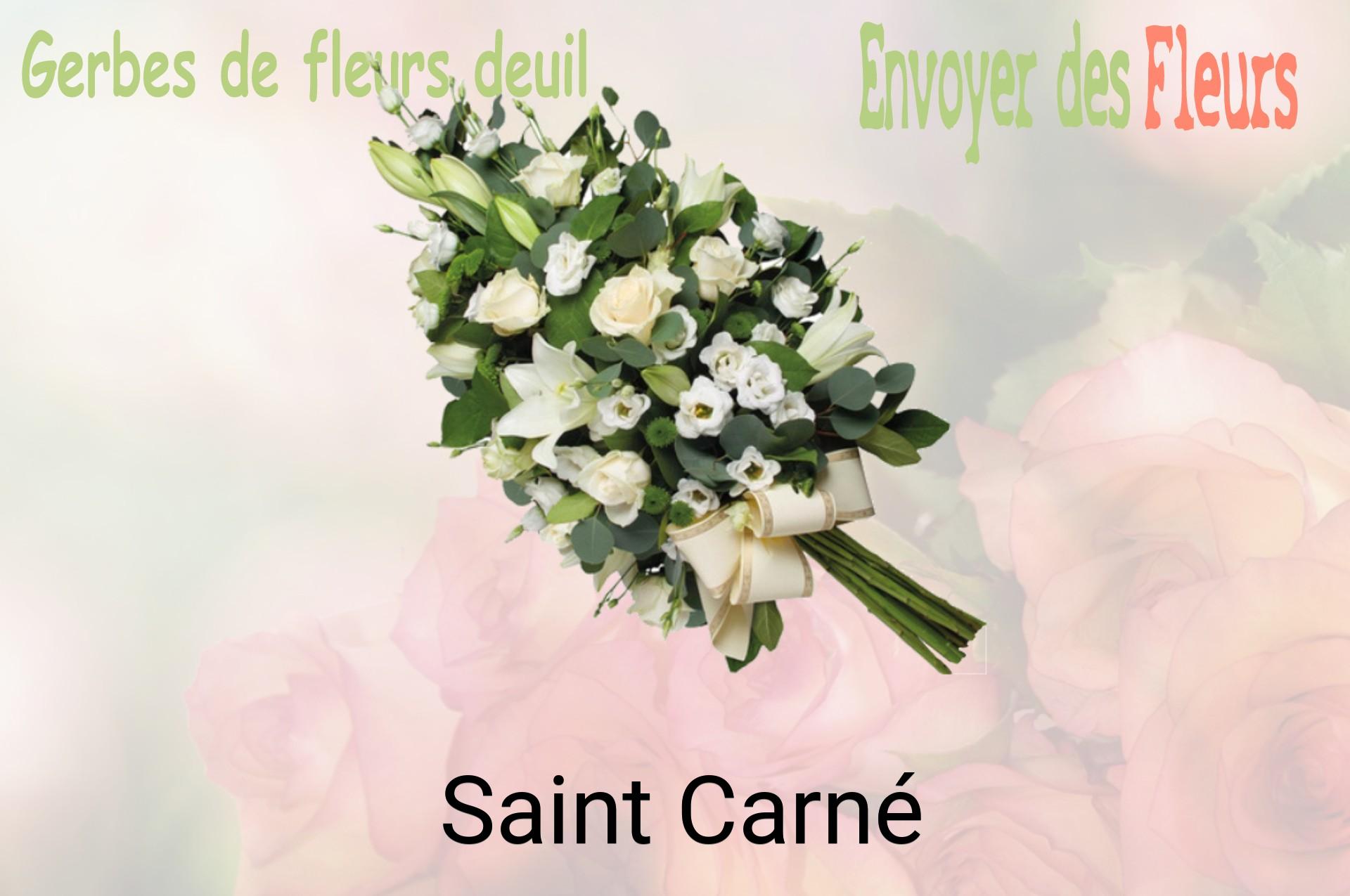 Gerbe de fleurs de deuil livrée à Saint-Carné